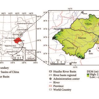 Location of Huai River Basin in China. | Download Scientific Diagram