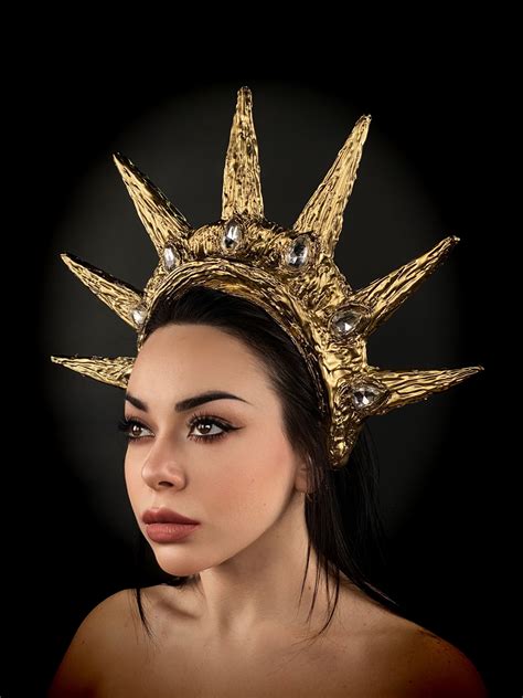 Statue of Liberty Crown, Liberty Headdress, New York Crown, Gold Halo ...