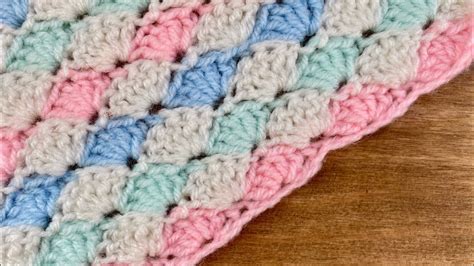 How to - Crochet Solid fill shell stitch - YouTube