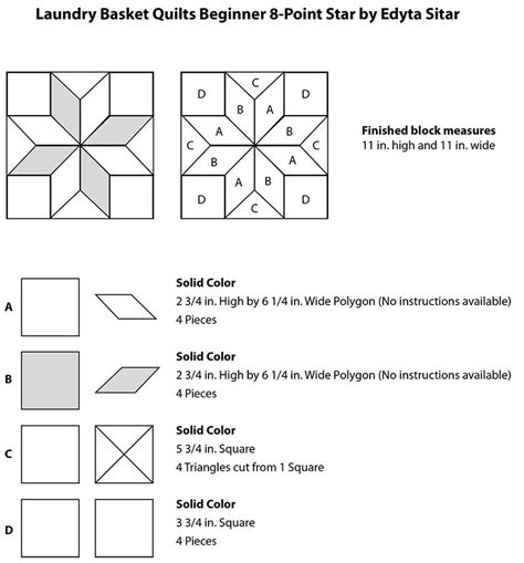 Beginner Eight-Point Star Quilt Block Guide | Free PDF by Edyta Sitar ...