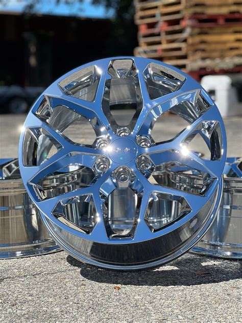 20" Chrome Snowflake Chevy Silverado Tahoe Wheels Rims 2024 2023 2022 ...