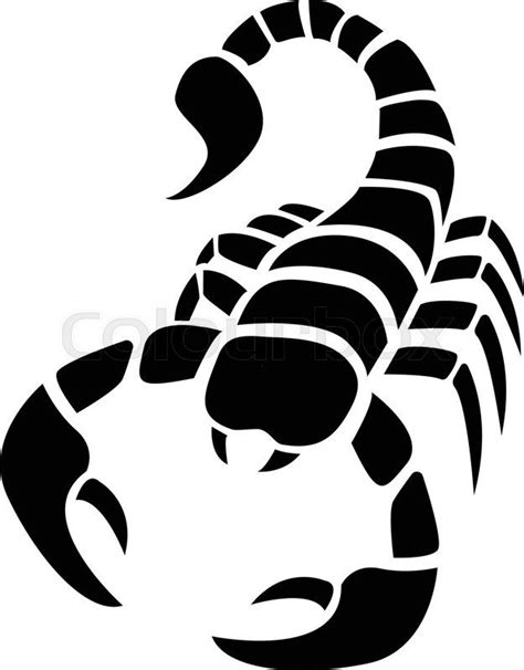 Stock vector of 'Scorpion icon in simple tattoo style,vector design ...