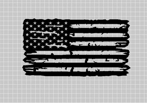 Tattered and Torn American Flag DXF SVG - Etsy