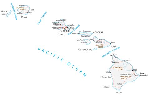 Detailed Map Of Hawaiian Islands - Best Map of Middle Earth