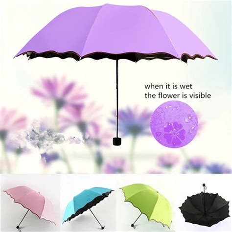 Magic UV Folding Sun / Rain Windproof Flowering Umbrella Wind Resistant ...