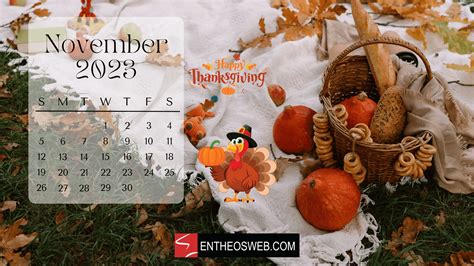 November 2023 Calendar Desktop Wallpaper | EntheosWeb