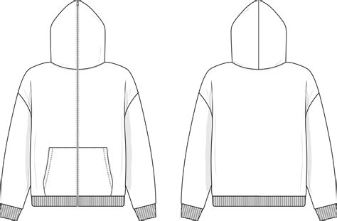 Full Zip Hoodie Template