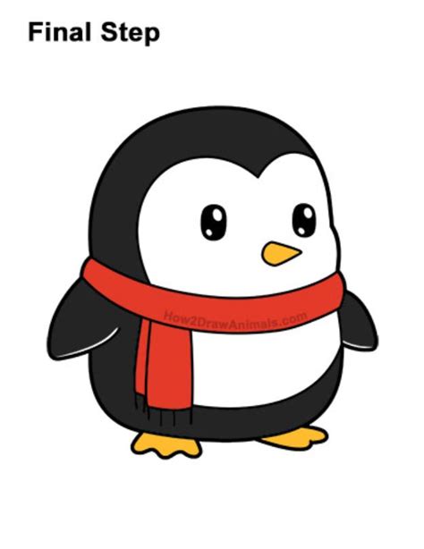 Học cách vẽ draw cute penguin step by step trong 5 phút