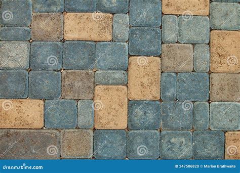 Brick Pavers of Various Colors Decorating a Walk Way. Stock Photo ...