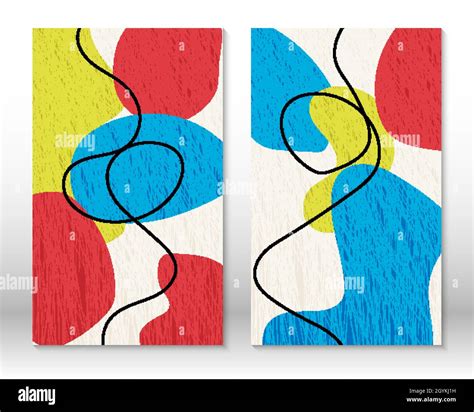 Set of geometric shapes. Scribble design modern abstract painting ...