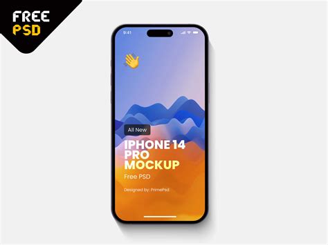 iPhone 14 Pro Mockup Free PSD - PrimePSD