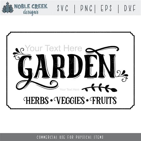 Garden SVG Garden Sign SVG Garden Sign Png Farmhouse SVG | Etsy