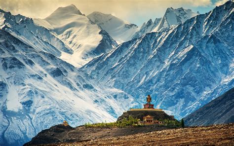 Buddha, Nature, Landscape, Architecture, Trees, Building, Himalayas ...