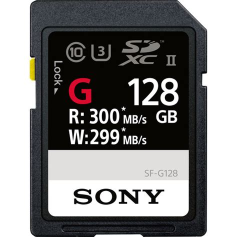 Sony 128GB SF-G Series UHS-II SDXC Memory Card SF-G128/T1 B&H