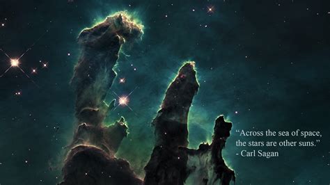 nebula, Pillars Of Creation, Carl Sagan, Quote, Space Wallpapers HD ...