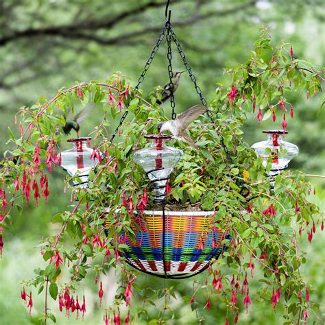 Uncommon Goods | Hanging Basket Hummingbird Feeder