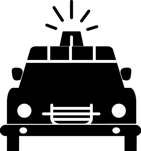 Isolated police car in black and white color. 25086676 Vector Art at ...