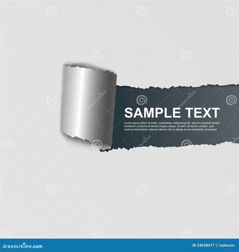 Ripped White Paper on Dark Background Stock Vector - Illustration of ...