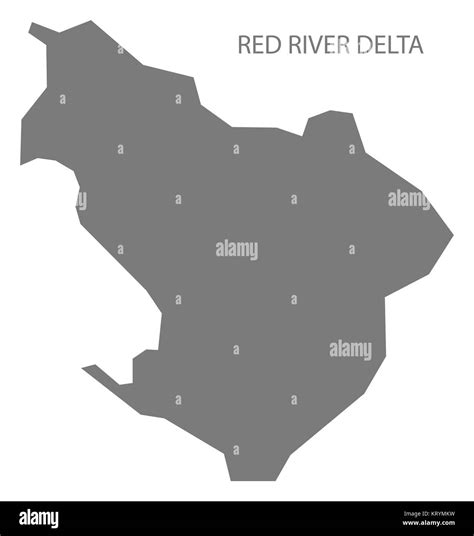 Red River Delta Vietnam Map grey Stock Photo - Alamy