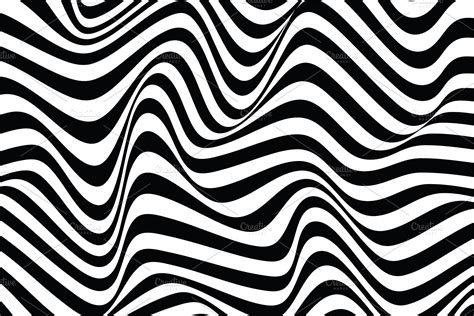 wavy line optical illusion ~ Graphic Patterns ~ Creative Market