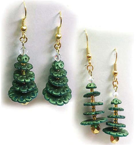 Christmas Tree Earrings or Pendant Tutorial - Poly Clay Play