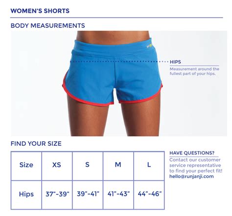 Women's Shorts Size Chart – Janji