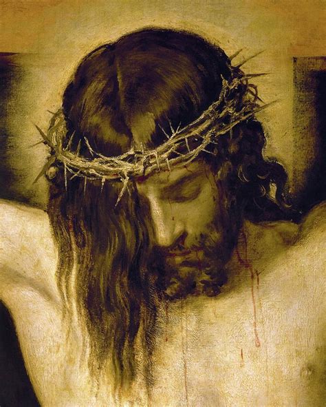 Crucified Christ -detail of the head-. Cristo crucificado. Madrid ...