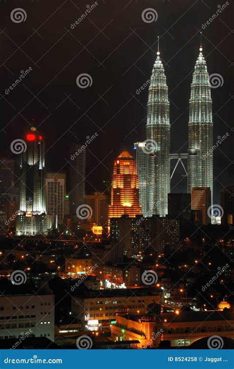 Kuala Lumpur Night View stock photo. Image of office, building - 8524258