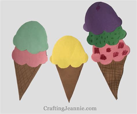 Paper Ice Cream Cones - Craft For A Group of Kids | Crafting Jeannie