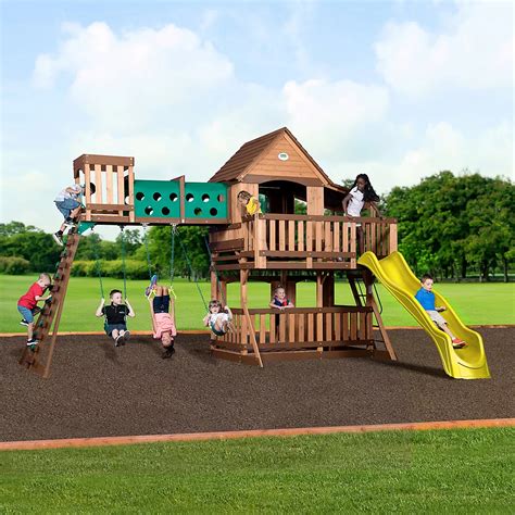 Backyard Discovery Timber Retreat All Cedar Wooden Swing Set | BJ's ...