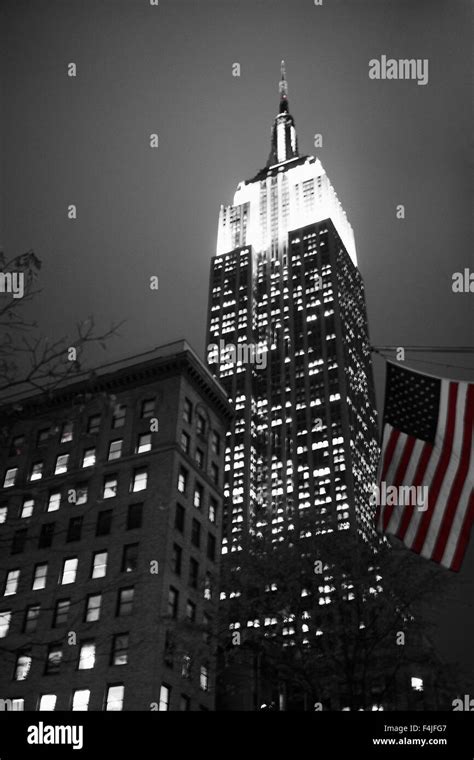 Empire State Building at Night Stock Photo - Alamy