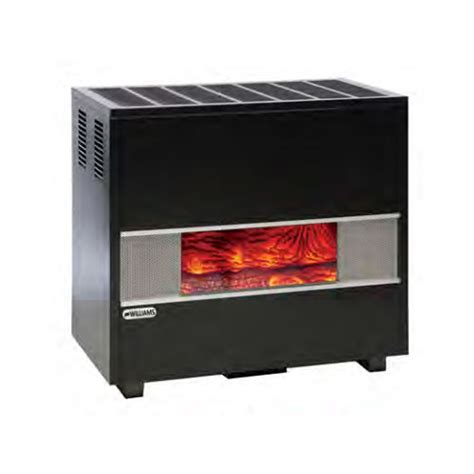 Williams GLASS FRONT VENTED ROOM CONSOLE 50K BTU Propane Gas Home Heater