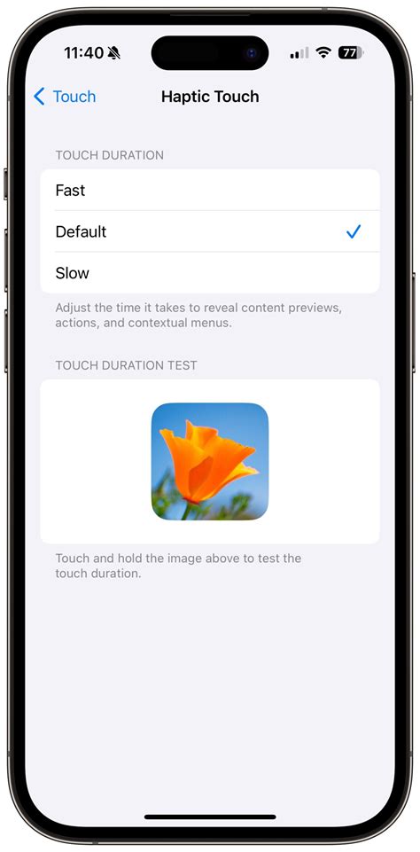 Adjust Touch Duration for Haptic Touch on the iPhone and iPad - TidBITS