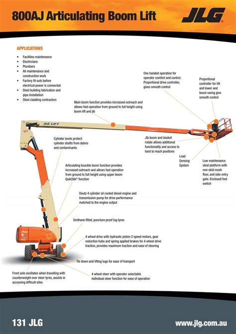 800AJ Articulating Boom Lift - JLG