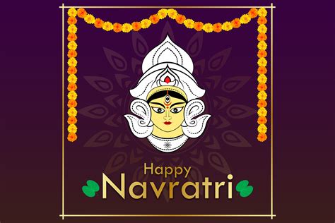 Navratri Greeting Design, Goddess Durga Graphic by K for Kreative ...