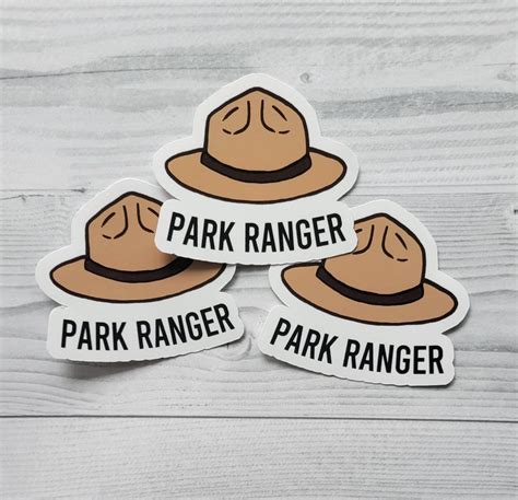 Park Ranger Hat Sticker 2.5 by 2 National Park | Etsy