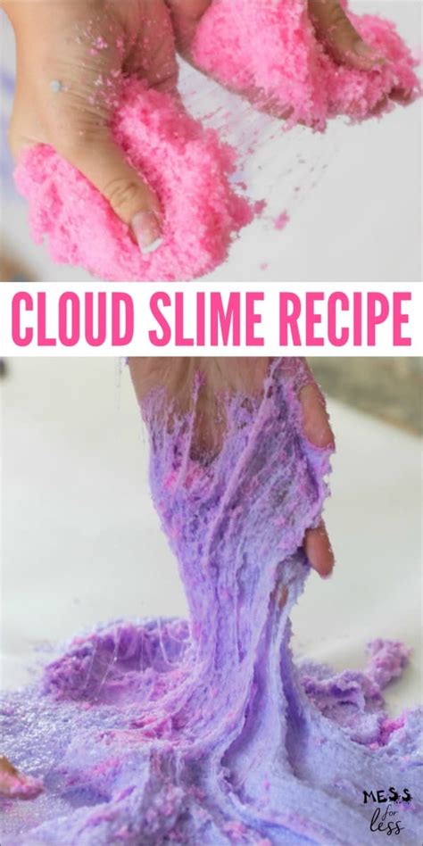 Easy Cloud Slime Recipe - Mess for Less