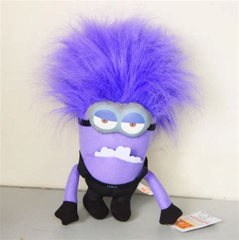 Cool Despicable me 2 Jumbo Purple Evil Minion Plush Doll Toy 3D Eye 12 ...