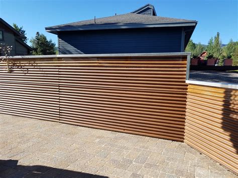 Residential Corrugated Metal Fence : Corrugated Metal Fence Houzz ...