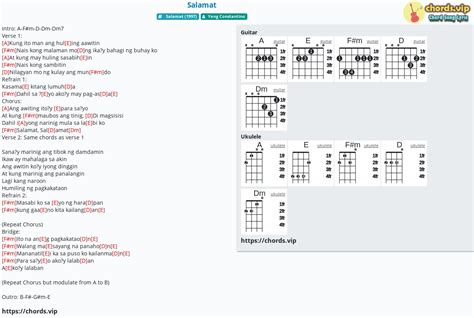 Chord: Salamat - Yeng Constantino - tab, song lyric, sheet, guitar ...