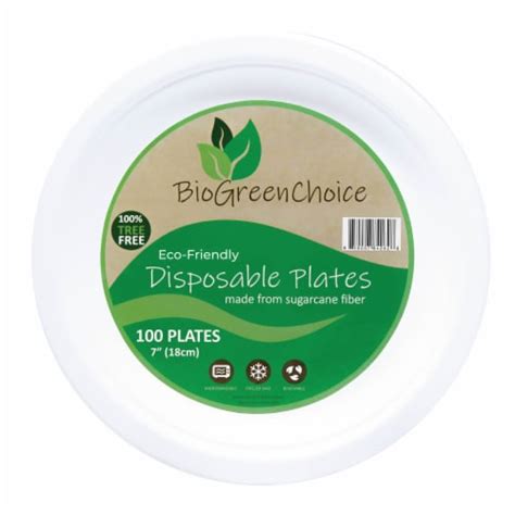 7" Eco-Friendly Disposable Plate (100 Count), 100 - Kroger