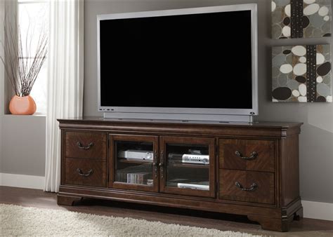 Alexandria 82-Inch TV Stand in Autumn Brown Finish by Liberty Furniture ...