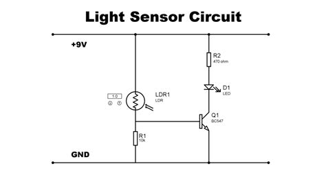 Simple Light Sensor Circuit using LDR