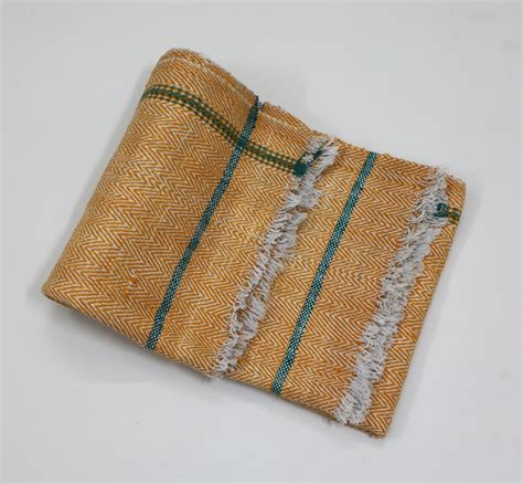 Green Throw Blanket in Cotton • Vritti Designs