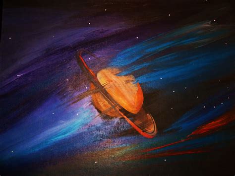 Saturn | Saturn painting, Saturn painting acrylic, Painting