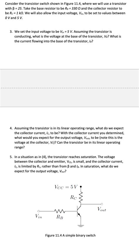 Solved Consider the transistor switch shown in Figure 11.4, | Chegg.com