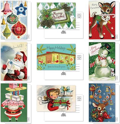 Amazon.com : AnyDesign 36 Pack Christmas Postcards Vintage Santa Claus ...