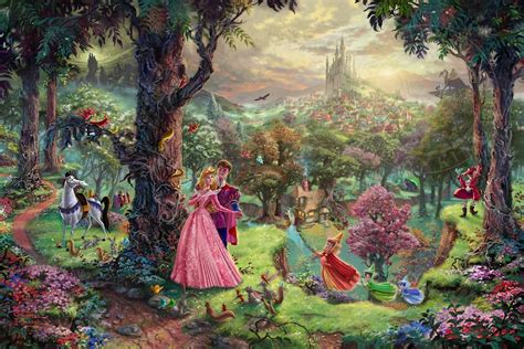 Sleeping Beauty by Thomas Kinkade – CV Art and Frame