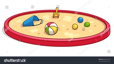 Sandbox Cartoon Style Vector Art Illustration Stock Vector (Royalty ...