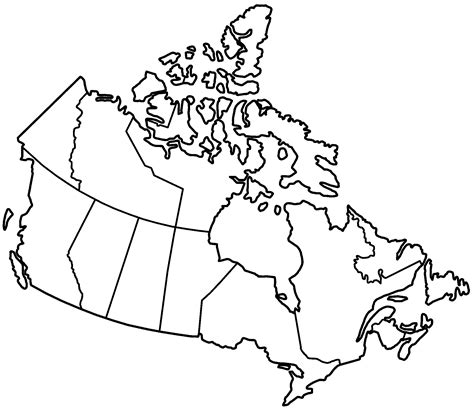 Blank Canada Map